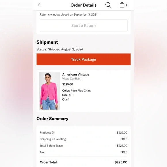 American Vintage Neon Pink Cardigan - Picture 6 of 6